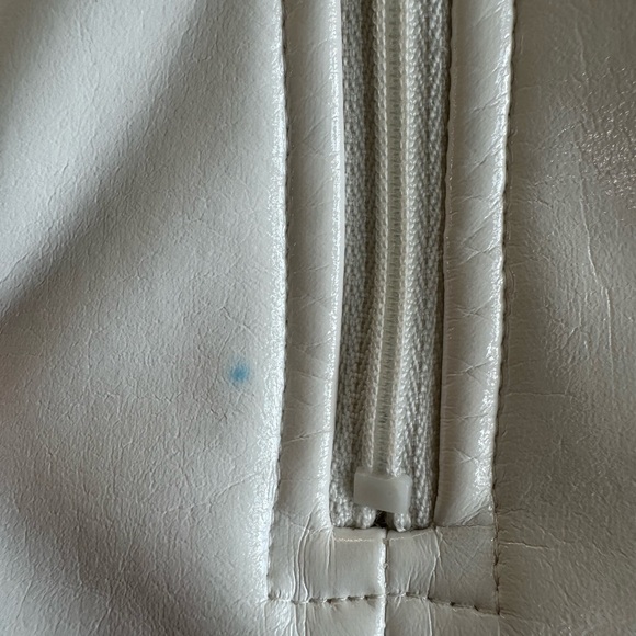 White faux leather pearl mini dress - Picture 4 of 6